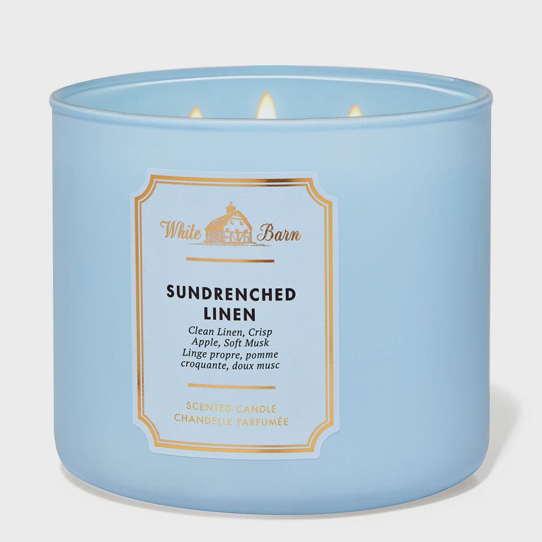 White Barn Sundrenched Linen 3 Wick Candle 14.5oz