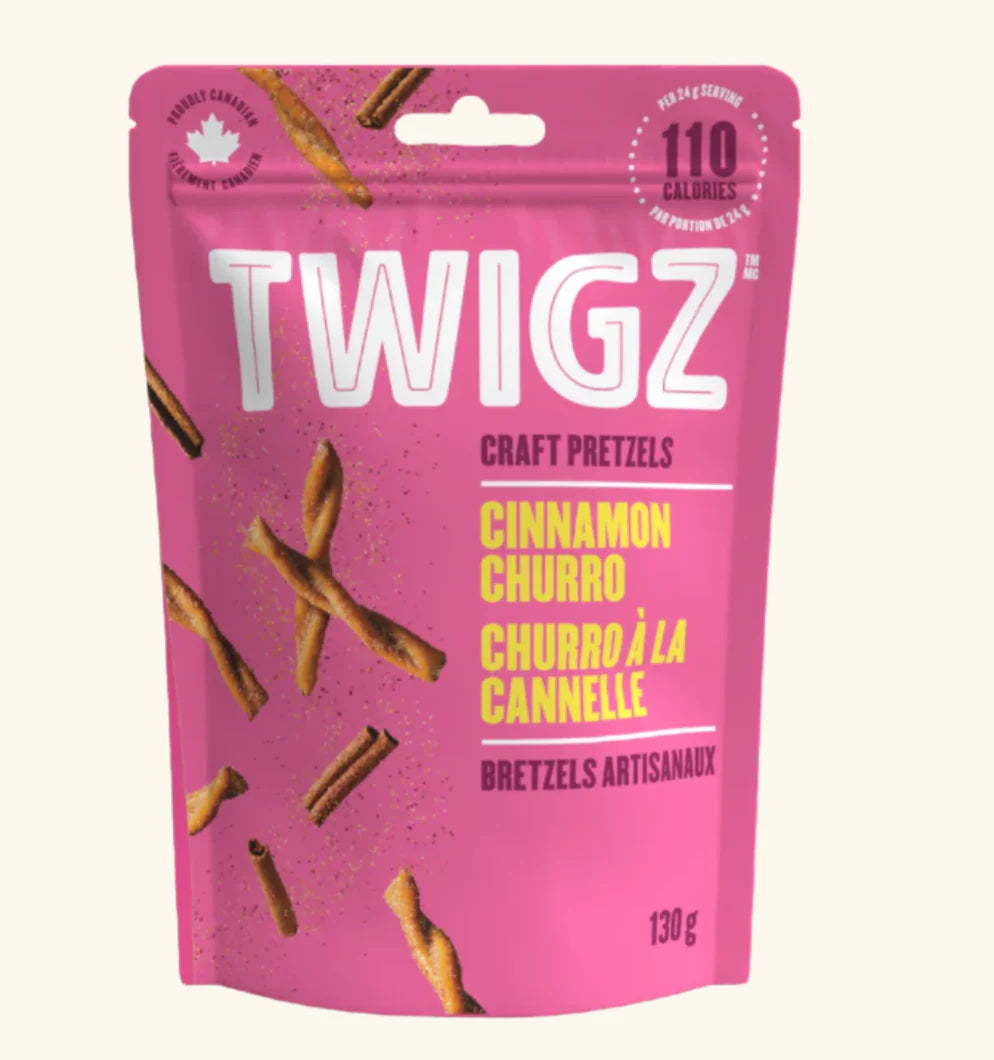 Twigz Pretzels Cinnamon Churro Pretzel Snacks 130 g