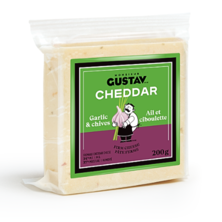 Monsieur Gustav Cheddar Garlic and Chive 200g