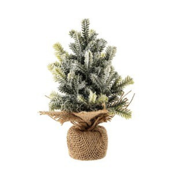 Faux Frosted Pine Tabletop Tree Small