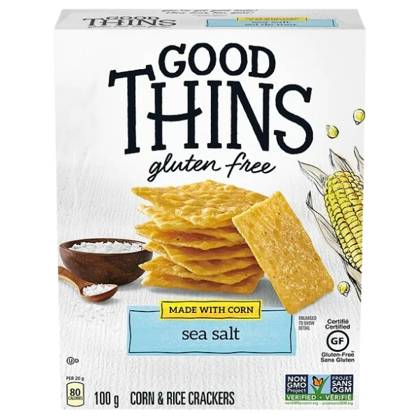 Good Thins GF Corn & Rice Sea Salt Crackers 100g