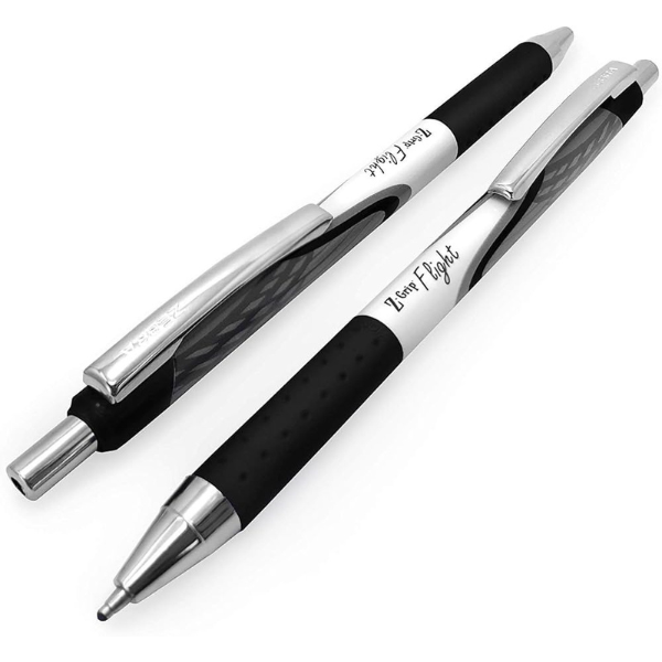 Z-Grip Retractable Black Ink Ballpoint Pen, Pack of 2