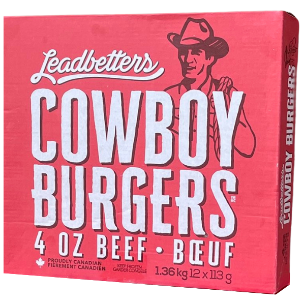 Cowboy 4oz burgers 1.36kg