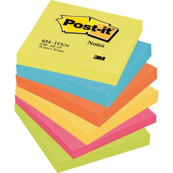 Post-It Super Sticky Notes 3x3" 4 Pads 70 Sheets ea. Assorted Colors