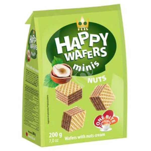 *Flis Happy Wafers Nuts Minis 200g
