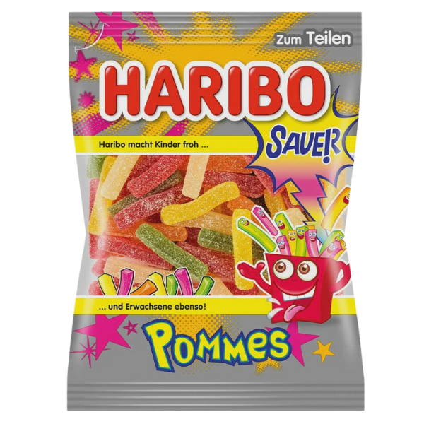 Haribo Saure Pommes (Sour Gummy French Fries), 200g