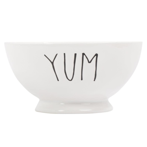 Ceramic Farmhouse Modern Footed Yum Bowl