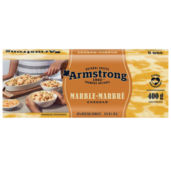 Armstrong Marble Cheddar Cheese Bar 400g