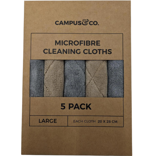 Campus & Co Microfibre Cloths 5PK