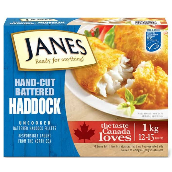 Janes Battered Haddock 1kg