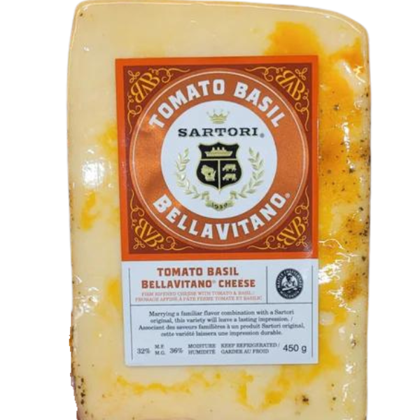 Sartori Bellavitano Roasted Tomato and Basil Cheese 450g