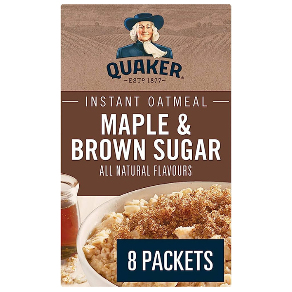 Quaker Maple & Brown Sugar Instant Oatmeal 8ct 344g