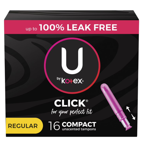 U By Kotex  Click Regular Compact Unscented Tampons 16 count