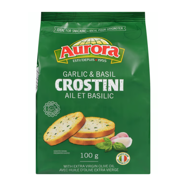 Aurora Garlic & Basil Crostini 100g