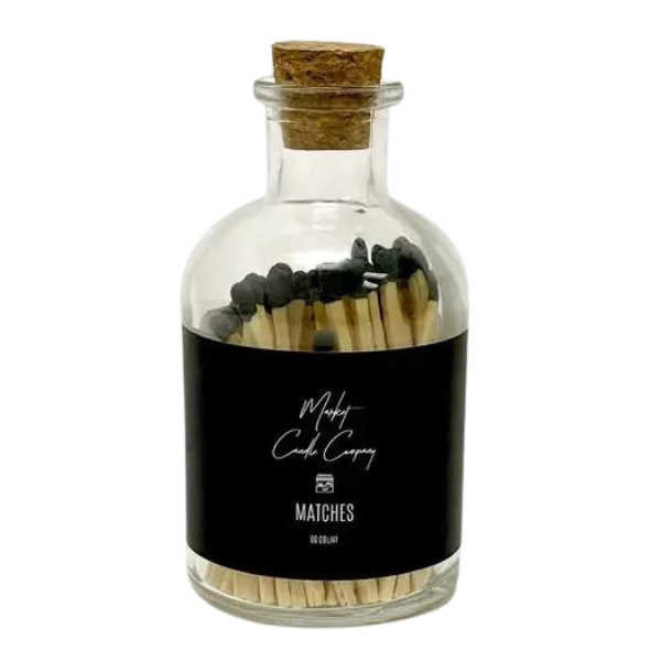 Market Candle Company - Black Tipped Matches 60ct
