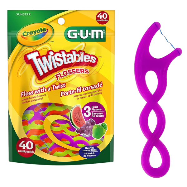 G-U-M Crayola Flossers Twistable Kids 40 ea