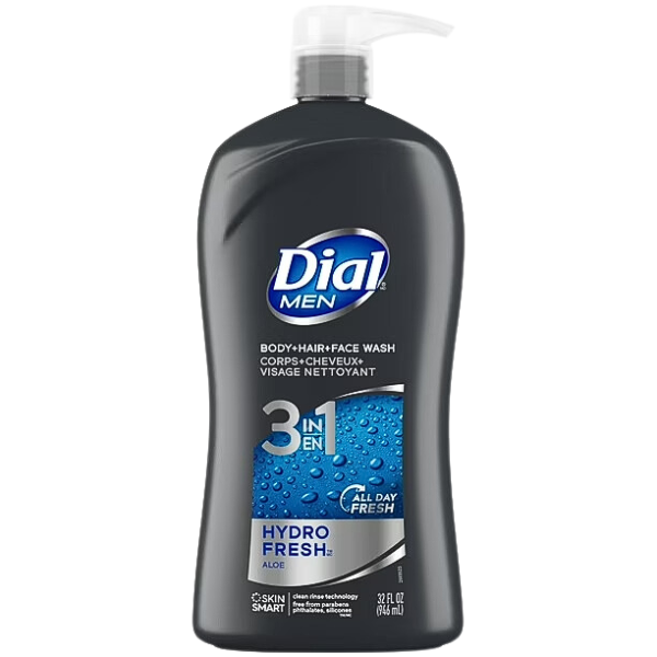 Dial MEN 3 N 1 Body Hair Face Hydro Fresh Wash 946 ml