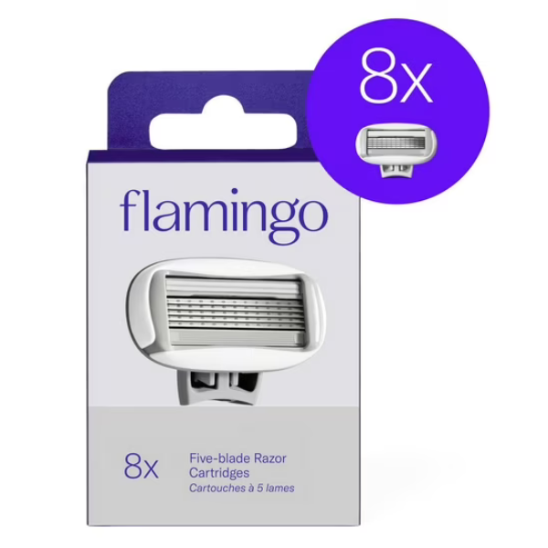 Flamingo Women’s Five-bade Razor Cartidges - 8ct