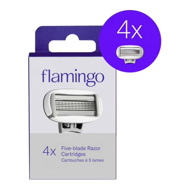 Flamingo Women's Five-Blade Razor Cartridges - 4ct