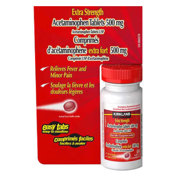 *Kirkland Acetaminophen Easy Tabs Tablets 500mg 50ct