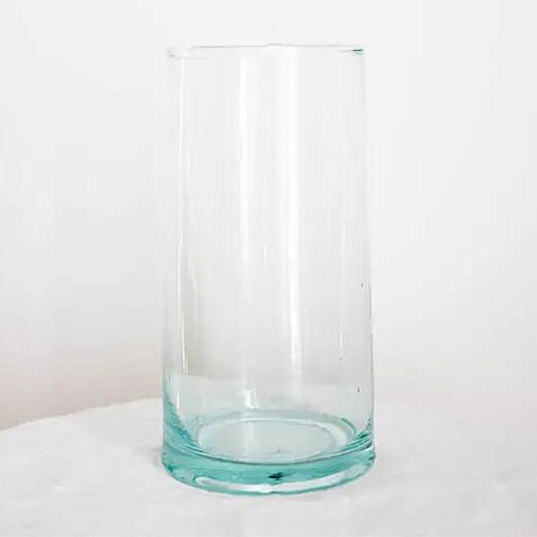 Handmade Recycled Glass Cone Vase