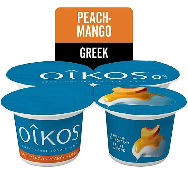 Oikos Peach Mango Greek Yogurt 4x100g