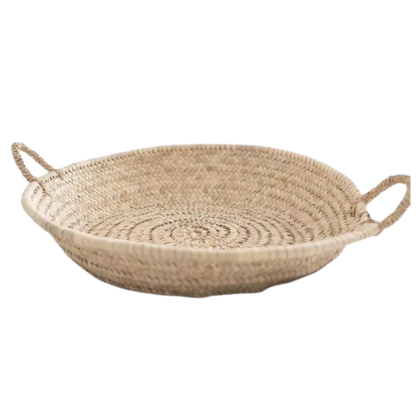 Moroccan Straw Woven Plate - Medium