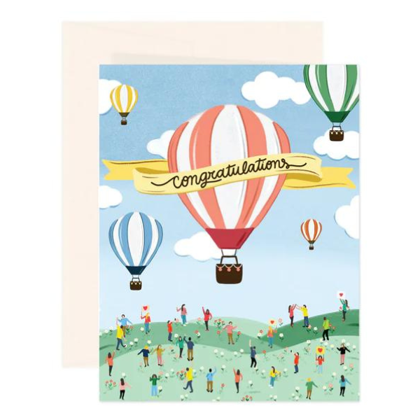 Paige & Willow Congrats Balloons Card