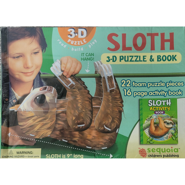 3-D Puzzle & Book Set: Sloth