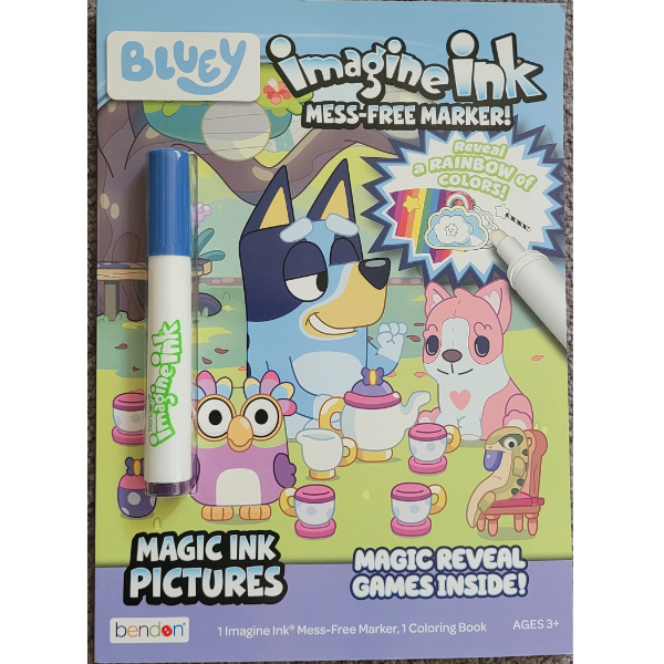 Imagine Ink Picture Book with Mess-Free Marker - Bluey