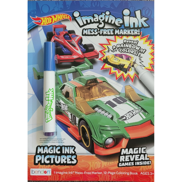 Imagine Ink Picture Book with Mess-Free Marker - Hot Wheels