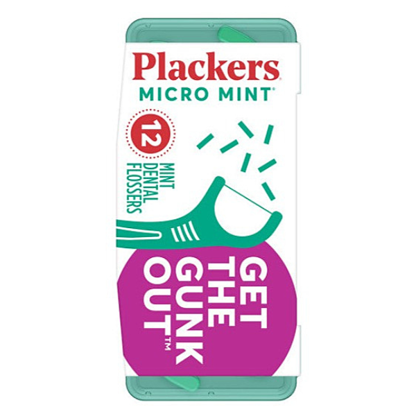 Plackers Micro Mint Dental Flosser 12ct