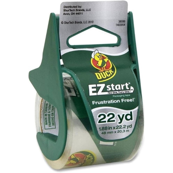 Duck EZ Start Packaging Tape With Dispenser 1.88" x 22.2 YD