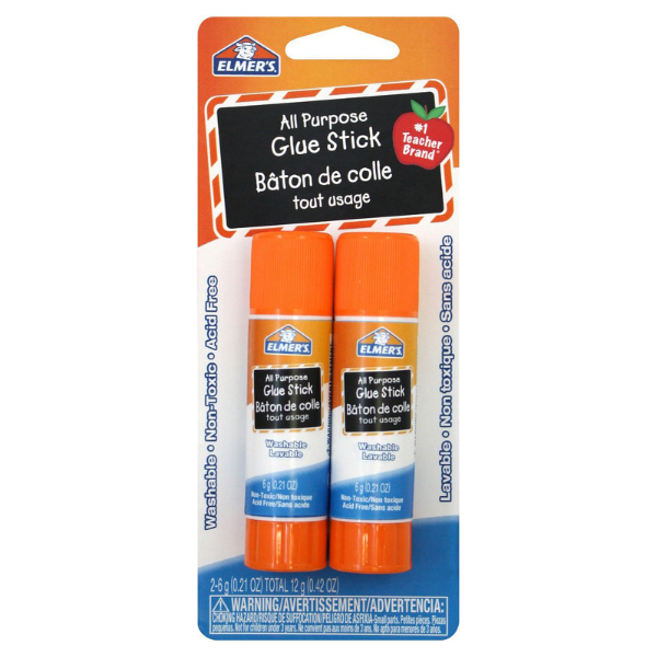 Elmer's School Glue Sticks 8g Pack of 2