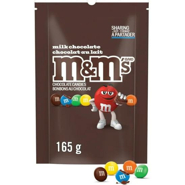 M&M'S Milk Chocolate Candies Sharing Bag 165g
