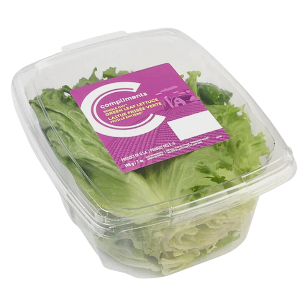 Compliments Green Leaf Single Cut Lettuce 198g