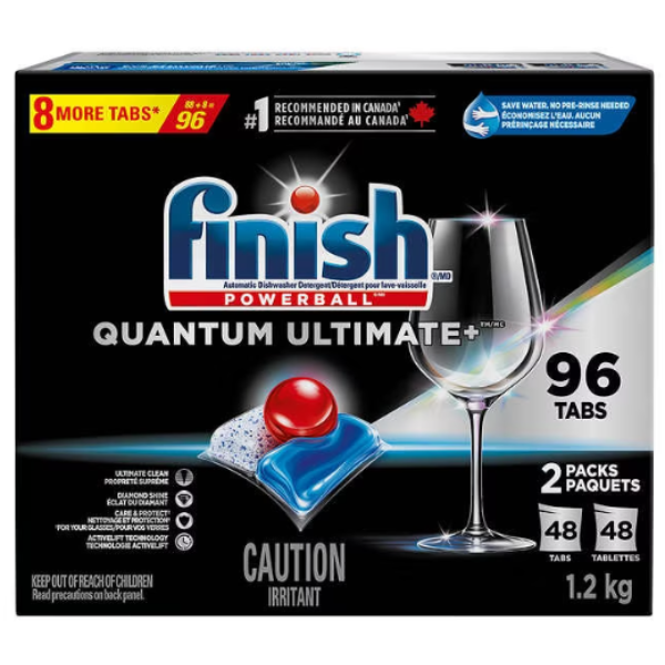 Finish Powerball Quantum Plus Dishwasher Detergent Tabs 96pk