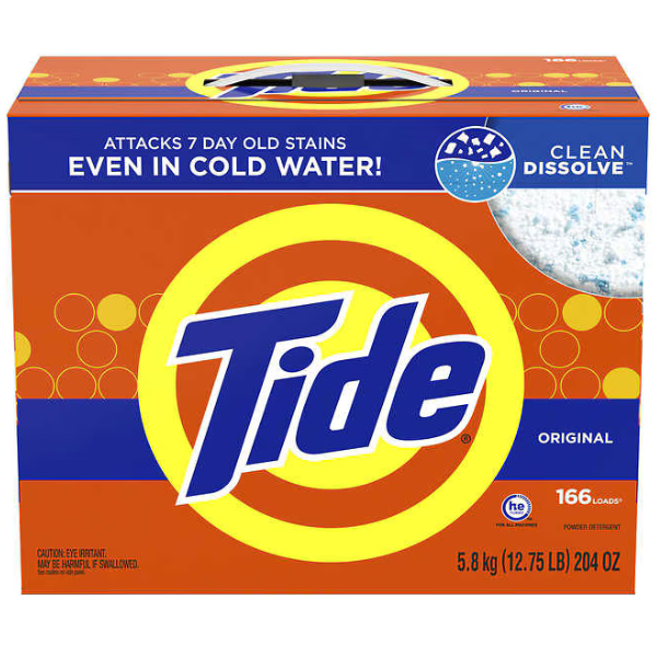 Tide Laundry Detergent Powder, Original 166 Loads