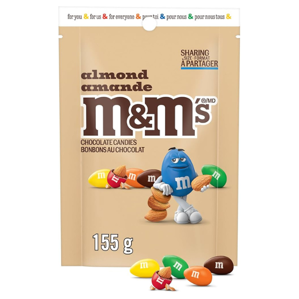 M&M'S Almond Chocolate Candies Sharing Bag 155g