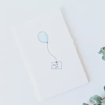 Greeting Card with Envelope - Thank You Balloon