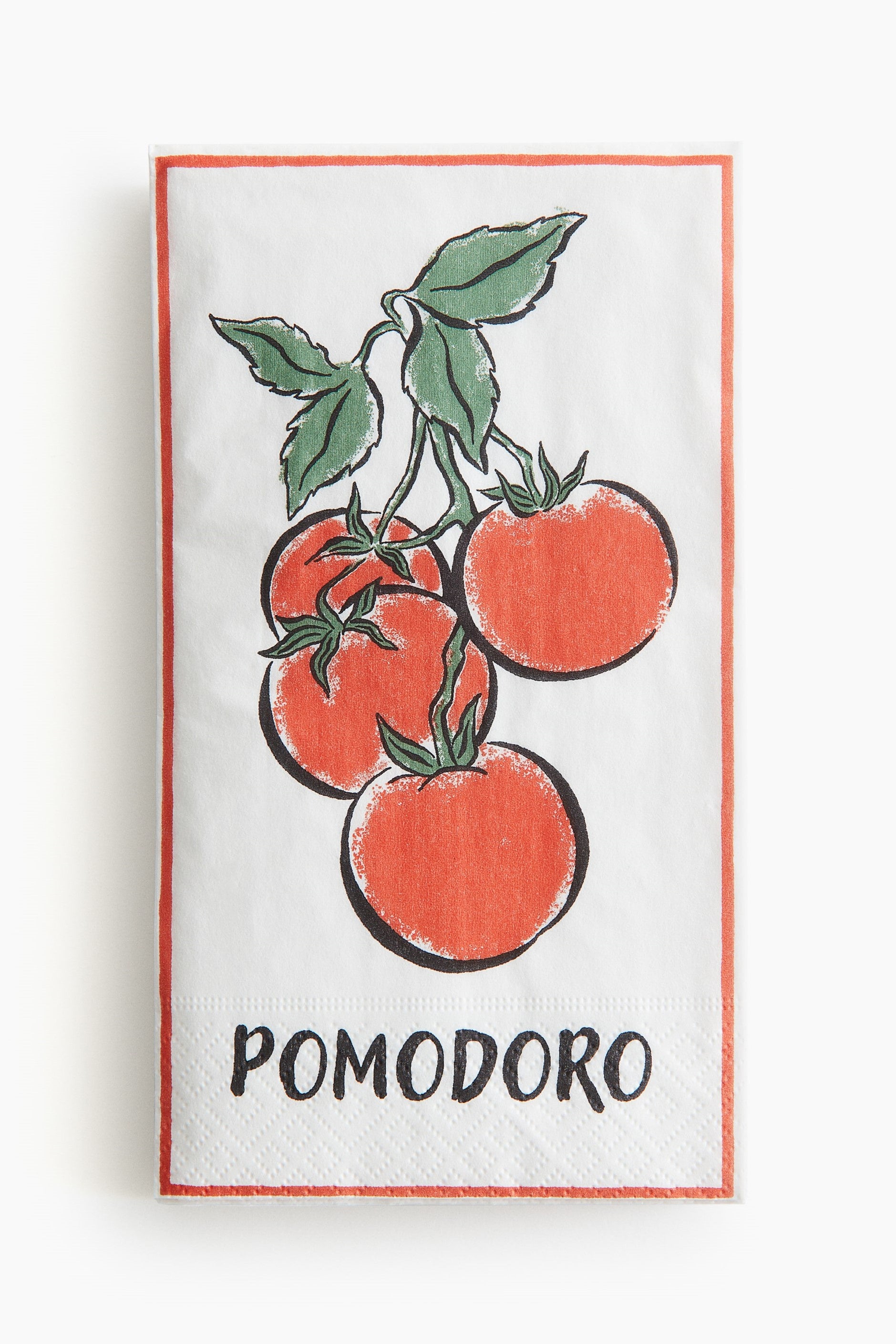 Tomatoes, White paper napkins 15pack