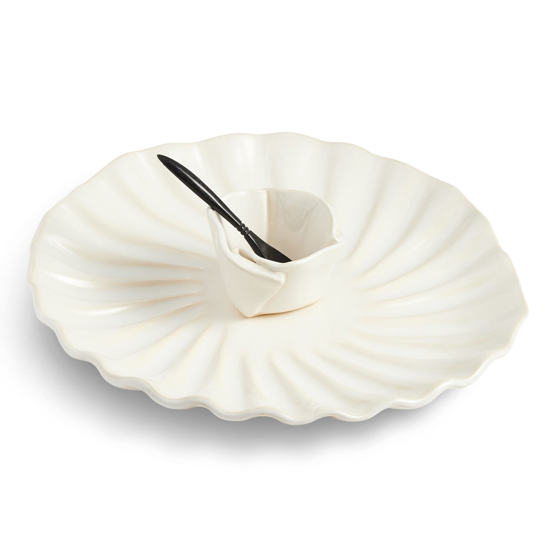 Hilborn Pottery Wavy Set, Simply White