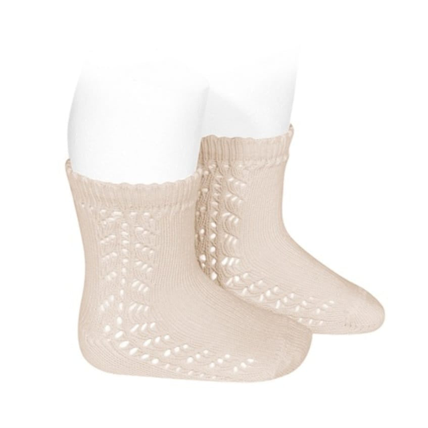 Condor 304 Linen 2.592/4 Side Crochet Socks