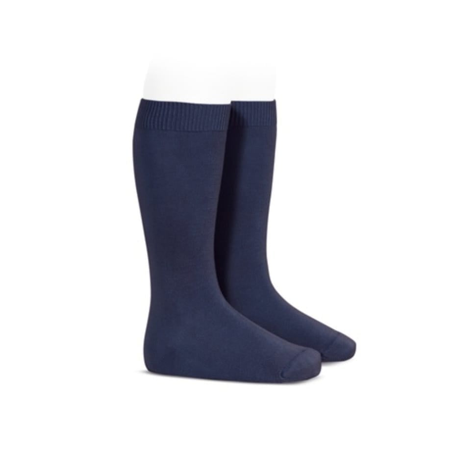 Condor 480 Navy 2.019/2 Flat Cotton Knee Socks