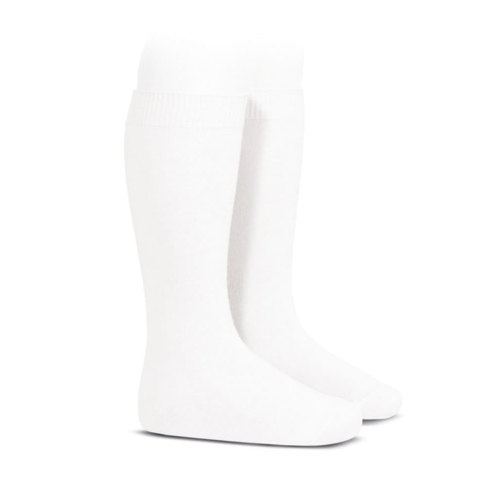 Condor 200 White 2.019/2 Flat Cotton Knee Socks