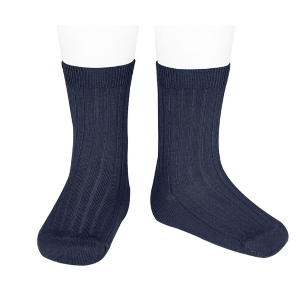 Condor 480 Navy 2.016/4 Basic rib short socks