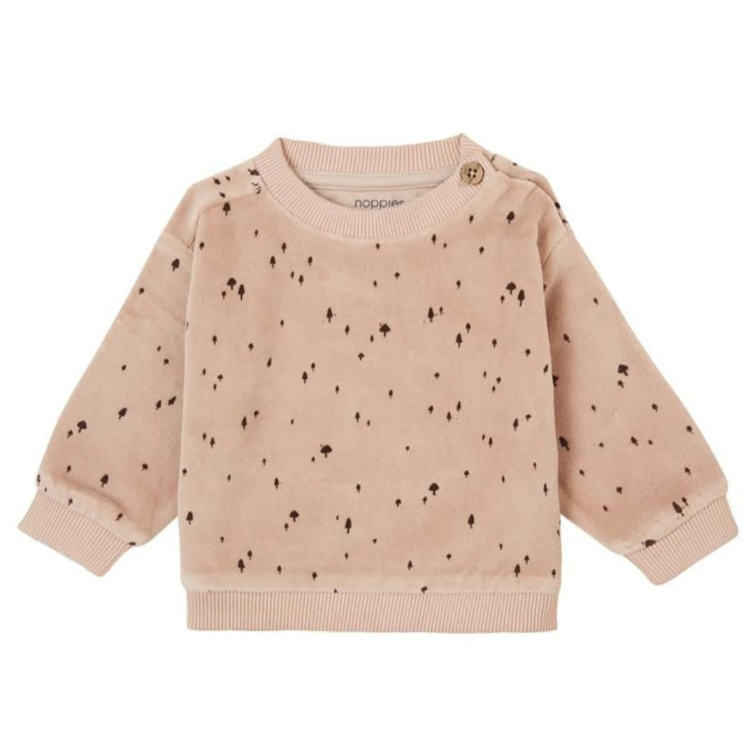 Noppies Mushroom Print Velour Top 4-6m