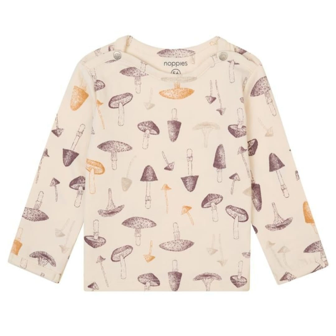 Noppies Mushroom Buttercream Long Sleeve Top 2-4m