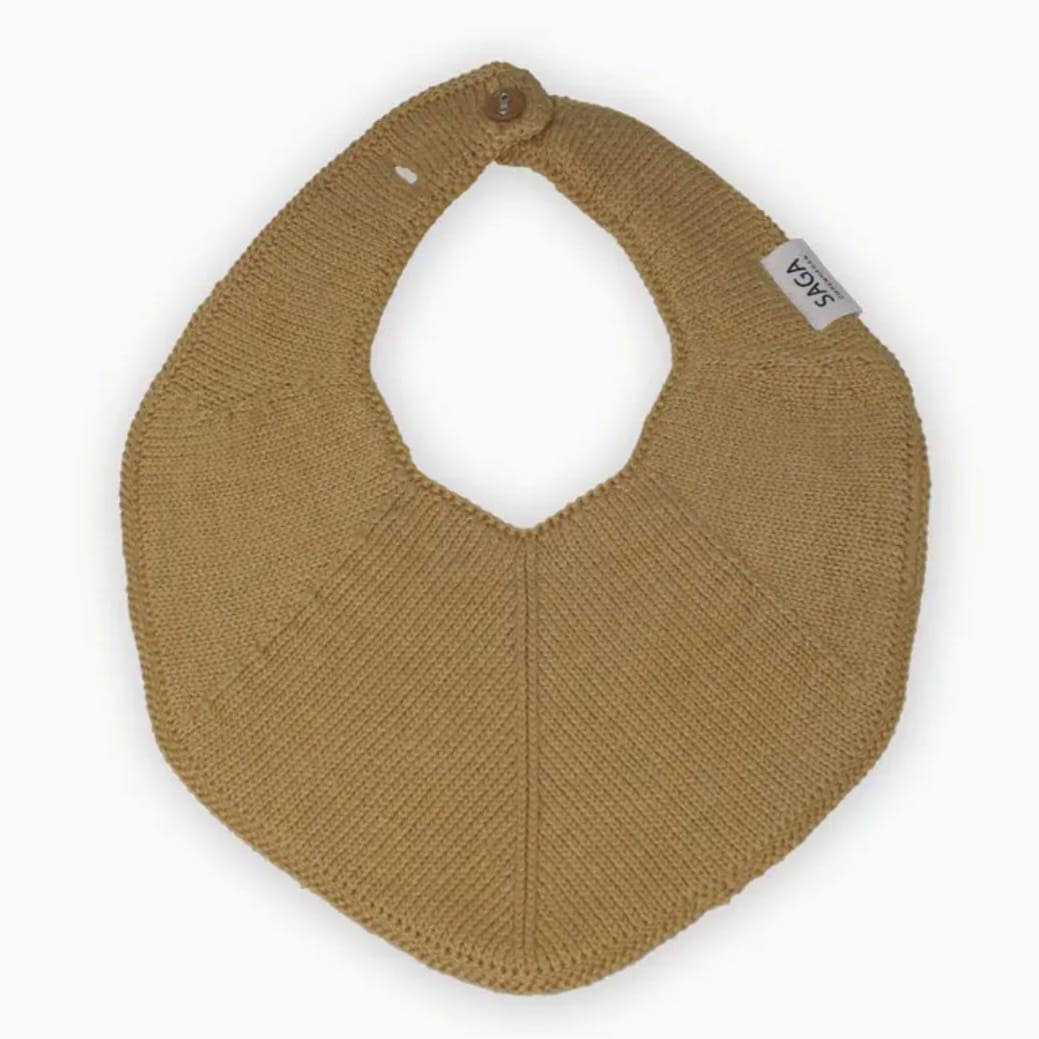 Saga Copenhagen Honey Knitted Baby Bib