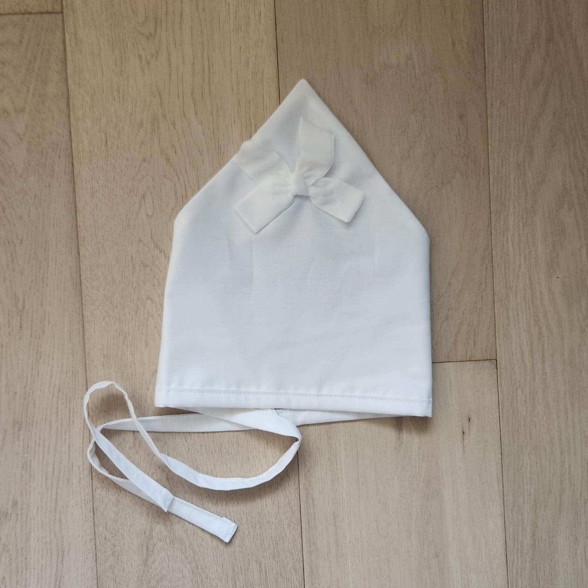 Natur Scarves White Large Triangle Cotton Tie Scarf